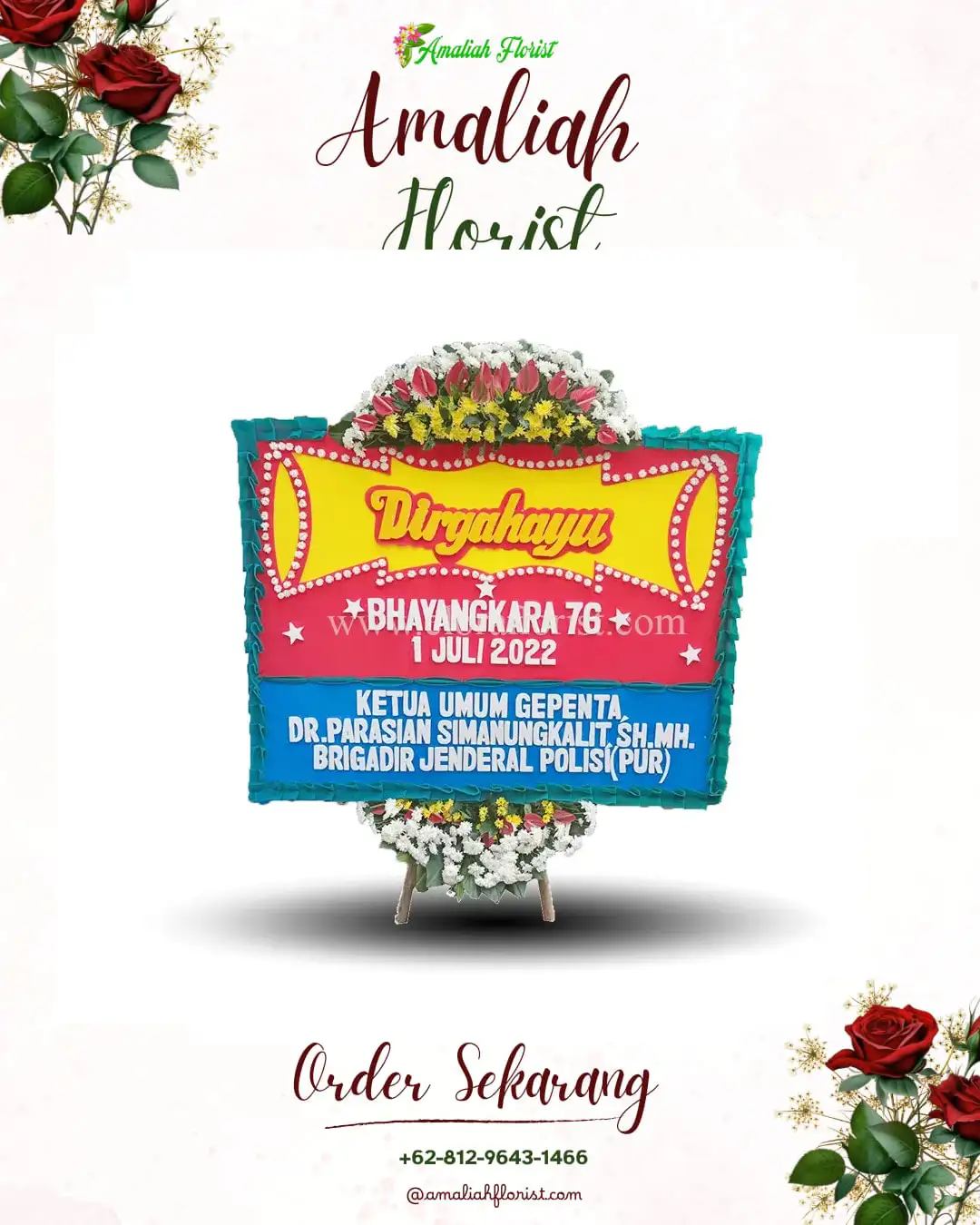 Papan Bunga HUT Ulang Tahun Curungrejo